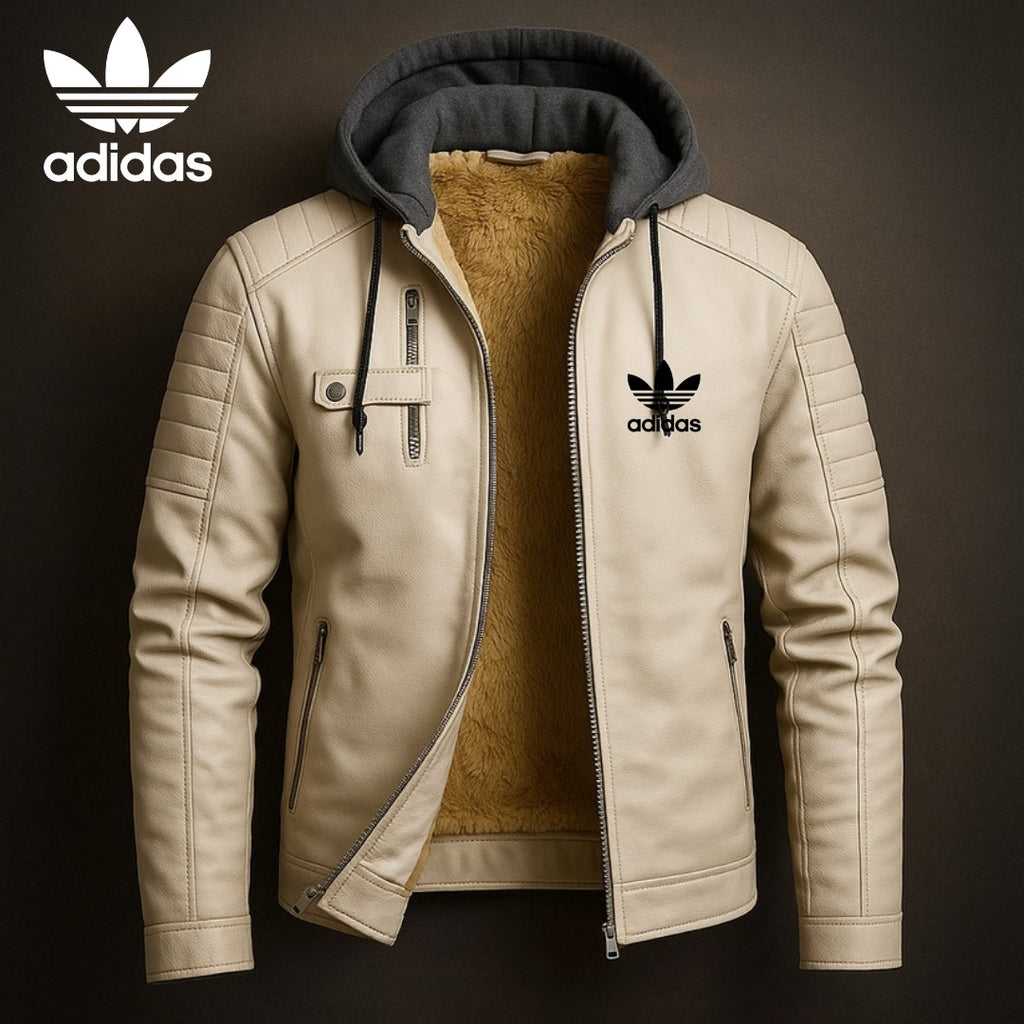 AD® Premium Leder Kapuzenjacke