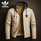 AD® Premium Leder Kapuzenjacke