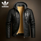 AD® Premium Leder Kapuzenjacke
