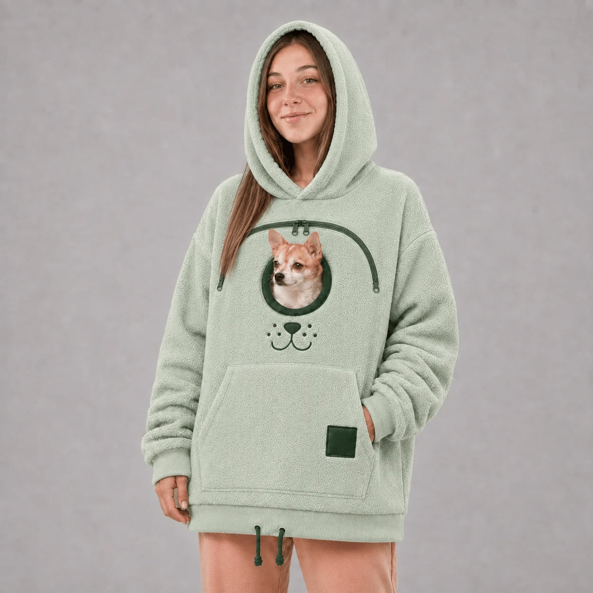 🐾 Cozy Pet Carrier Hoodie – Soft Fleece Cuddle Pouch Sweatshirt for Cats & Small Dogs