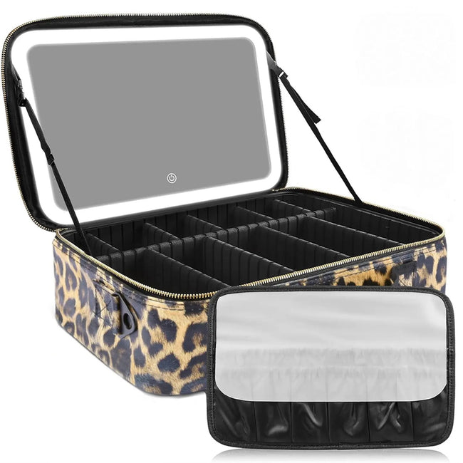 GORISGARMO Travel Makeup Bag with LED Mirror Main Image