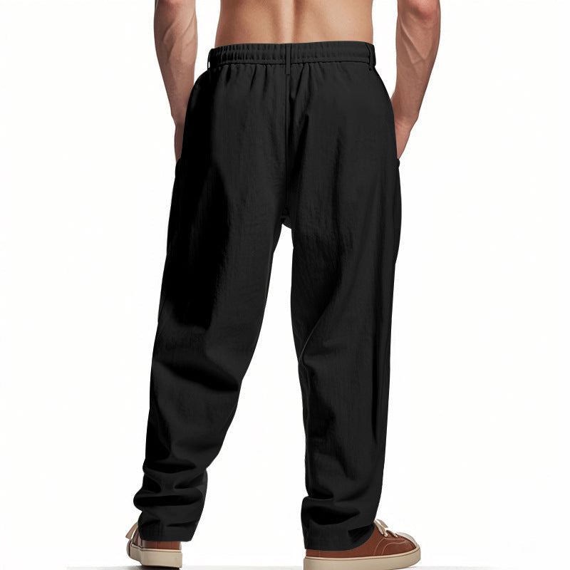 Men's Loose Fit Casual Relaxed Fit LightweightLinen Pants