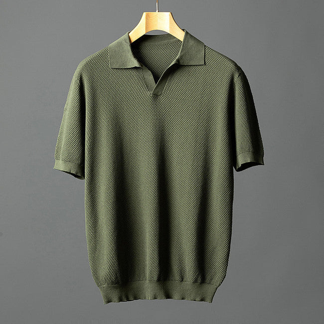 Cotton Knit Polo Hover Image