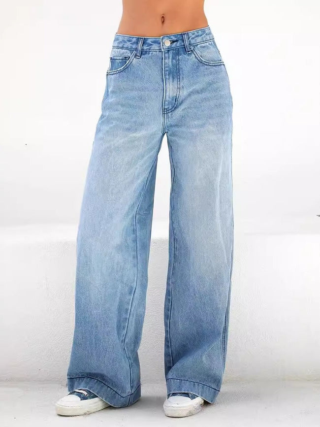 Plain Casual Loose Jeans Hover Image