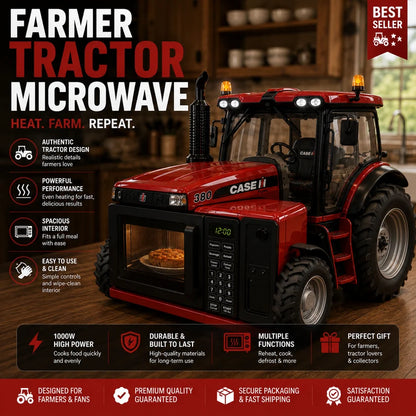 🚜Functional Tractor Microwave and Bread Maker | Real Cooking + Light & Sound Effects